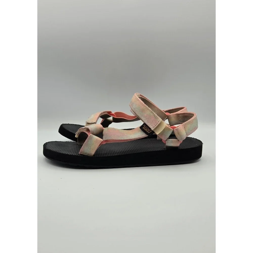 Teva Original Universal Tie-Dye Kids Sandals Size 5 Sorbet Lemon Sport